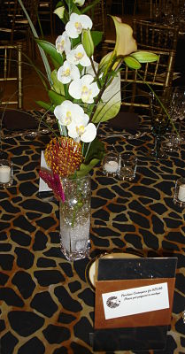 school auction centerpiece African