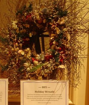wreath home decor silent auction display