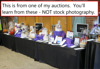 Silent auction not stock photography