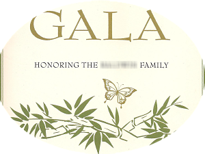 benefit auction Gala honoree of a family