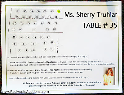 This Auction Bid Card Served Many Purposes Bid Number Seating Assignment Advertisement And More Fundraising Gala Auctioneer Sherry Truhlar