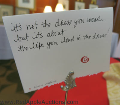 Diana Vreeland sayings in fundraising auction